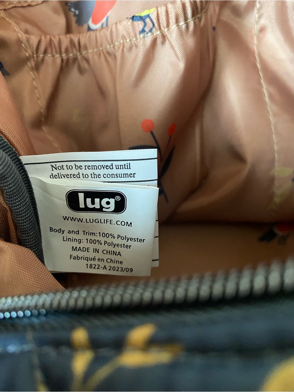 Lug Winger Hobo Bag in Songbirds Grey - Picture 11 of 13